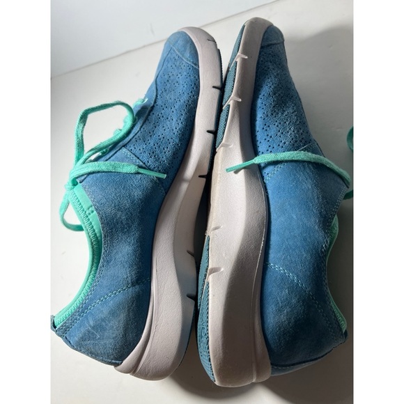 Dansko Blue Suede Sneakers with Teal Laces - Picture 6 of 8